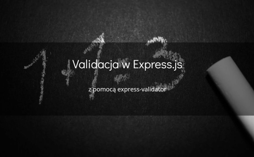 Validacja w express.js - okładka